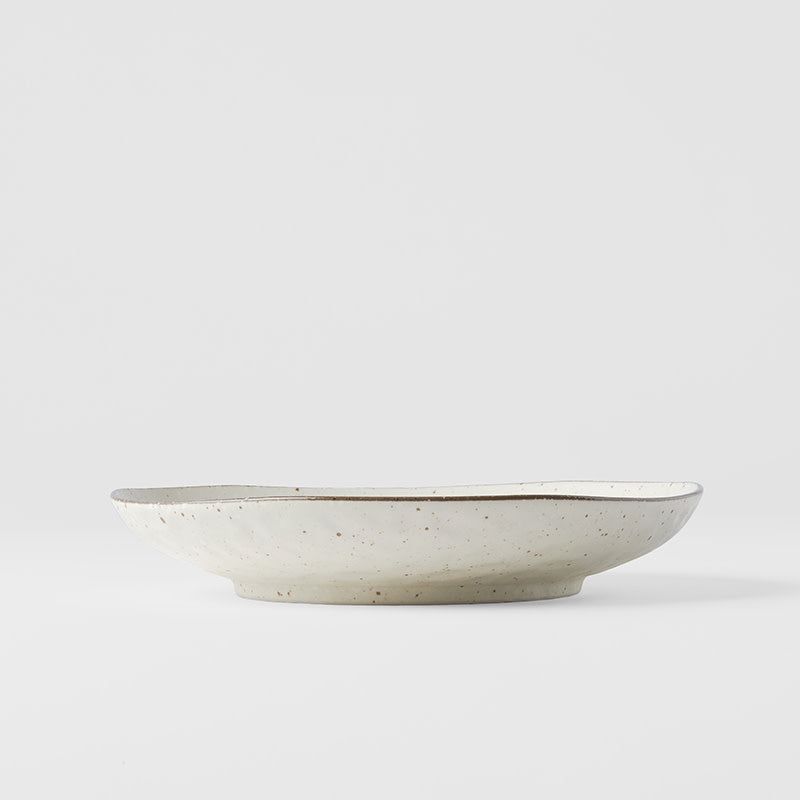 Dinner Plate Organic Shape 23cm Fleck Glaze