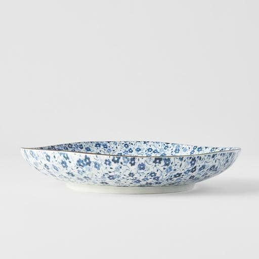 Dinner Plate 23cm Blue Daisy Glaze