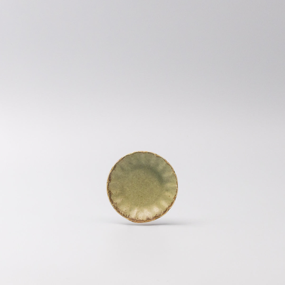 Sauce Dish 8cm Scallop Lime Fade Glaze