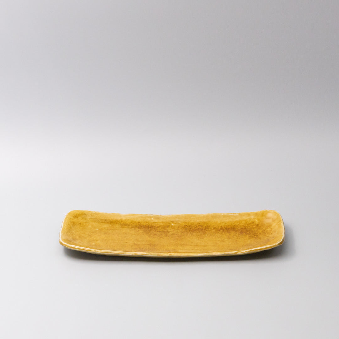 Plate Sashimi 31cm Amane Amber Glaze