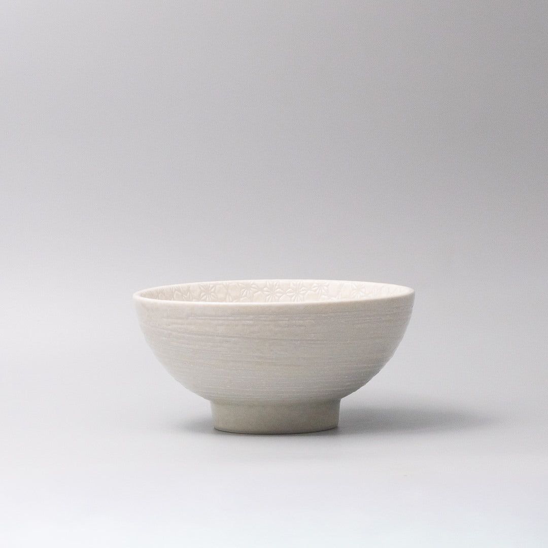 Bowl Large 19.5cm White Star Glaze