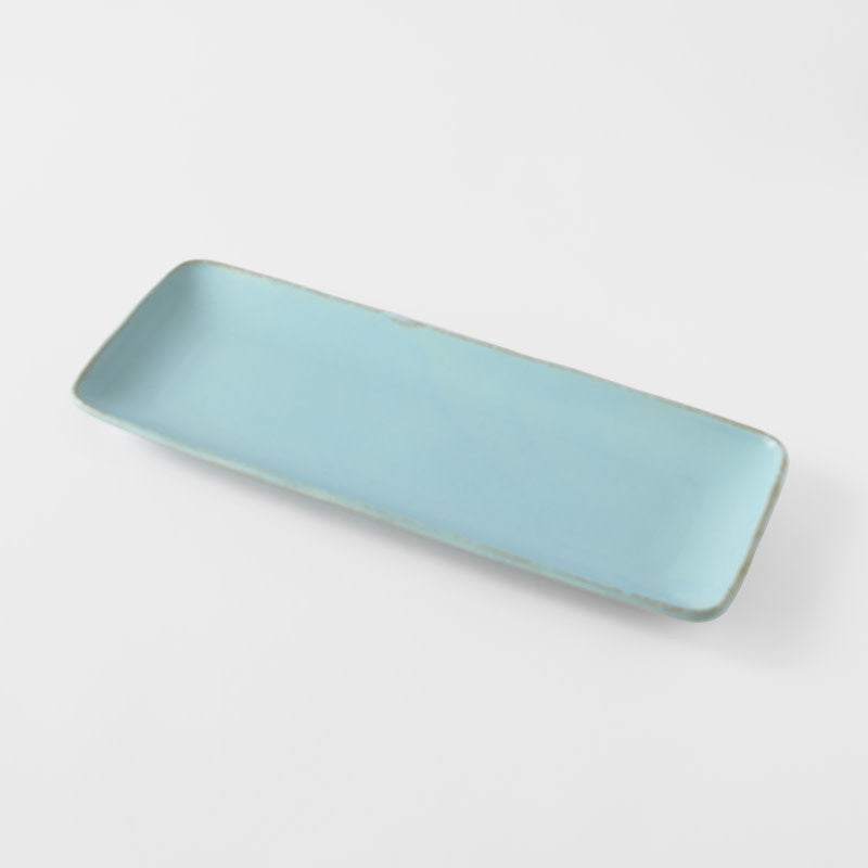 Sashimi Plate 29cm Soda Blue Glaze