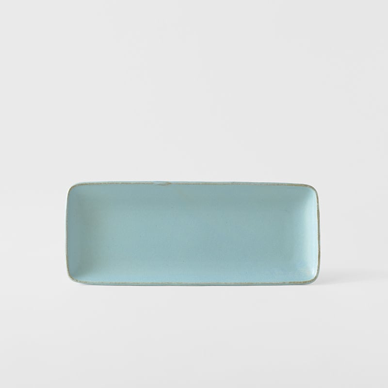 Sashimi Plate 29cm Soda Blue Glaze