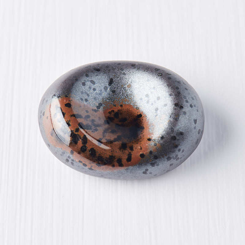 Chopstick Rest Pebble Matt Black Glaze