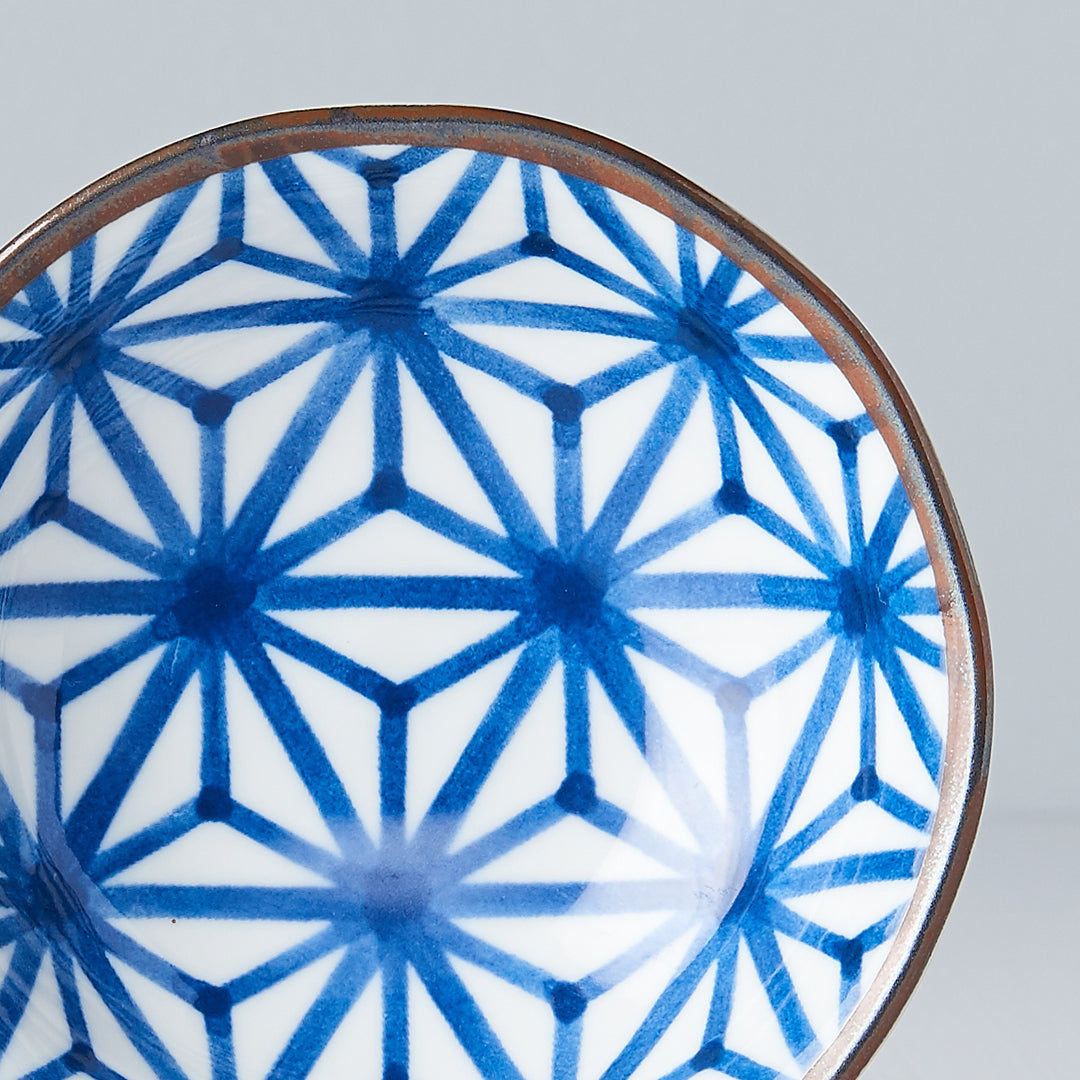 Sauce Dish 11cm Indigo Ikat Starburst Design