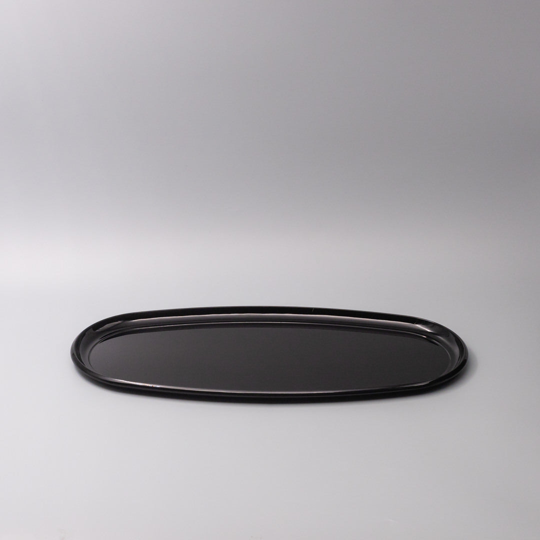 Platter Oval 42.5cm Black Lacquerware Glaze