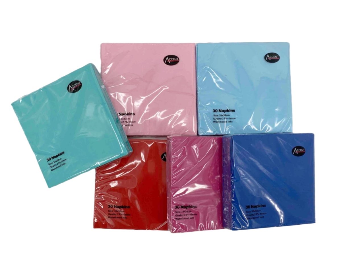 bulk 720 Pieces Coloured Napkin 2ply 33cm