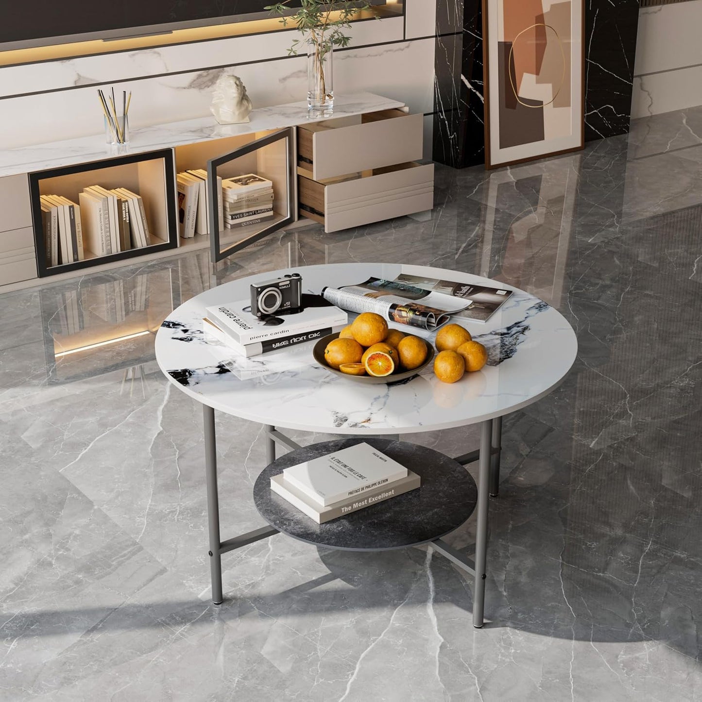 2-Tier Sintered Stone Coffee Table