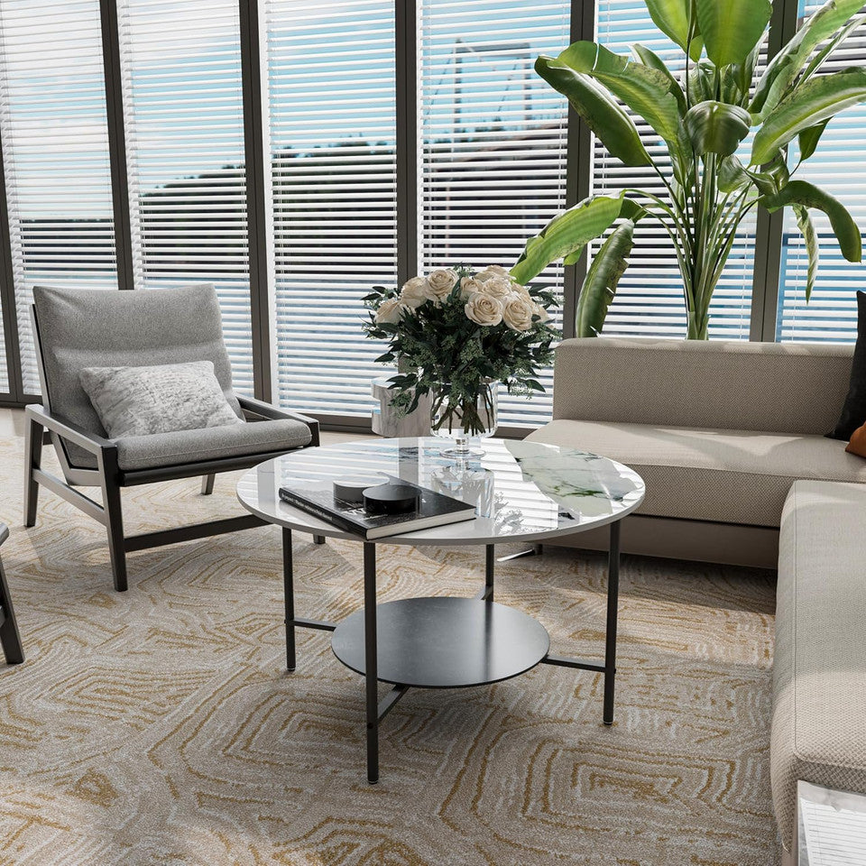 2-Tier Sintered Stone Coffee Table