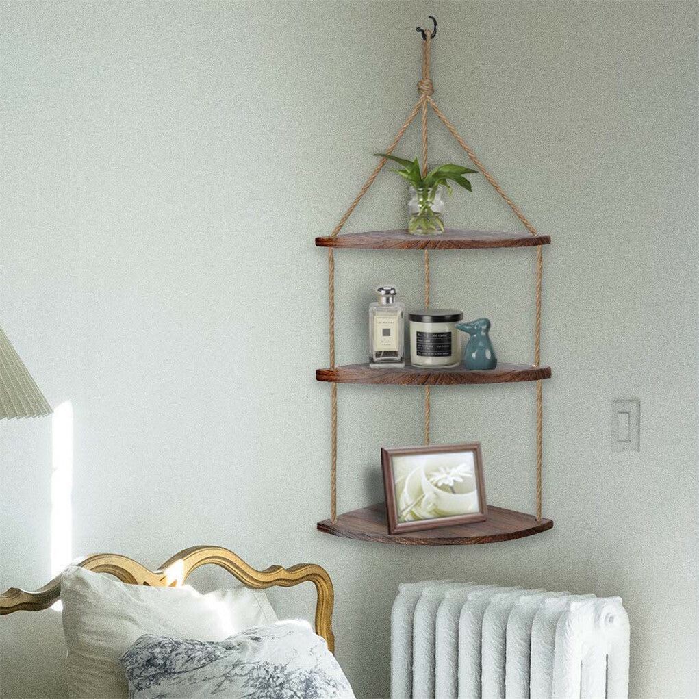 Bohemian Hanging Shelf Organizer 3 Tier Storage Rack