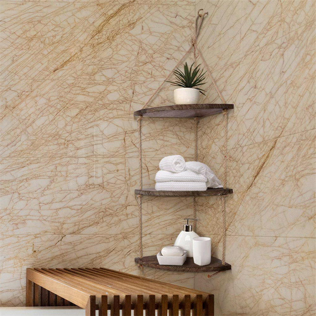 Bohemian Hanging Shelf Organizer 3 Tier Storage Rack