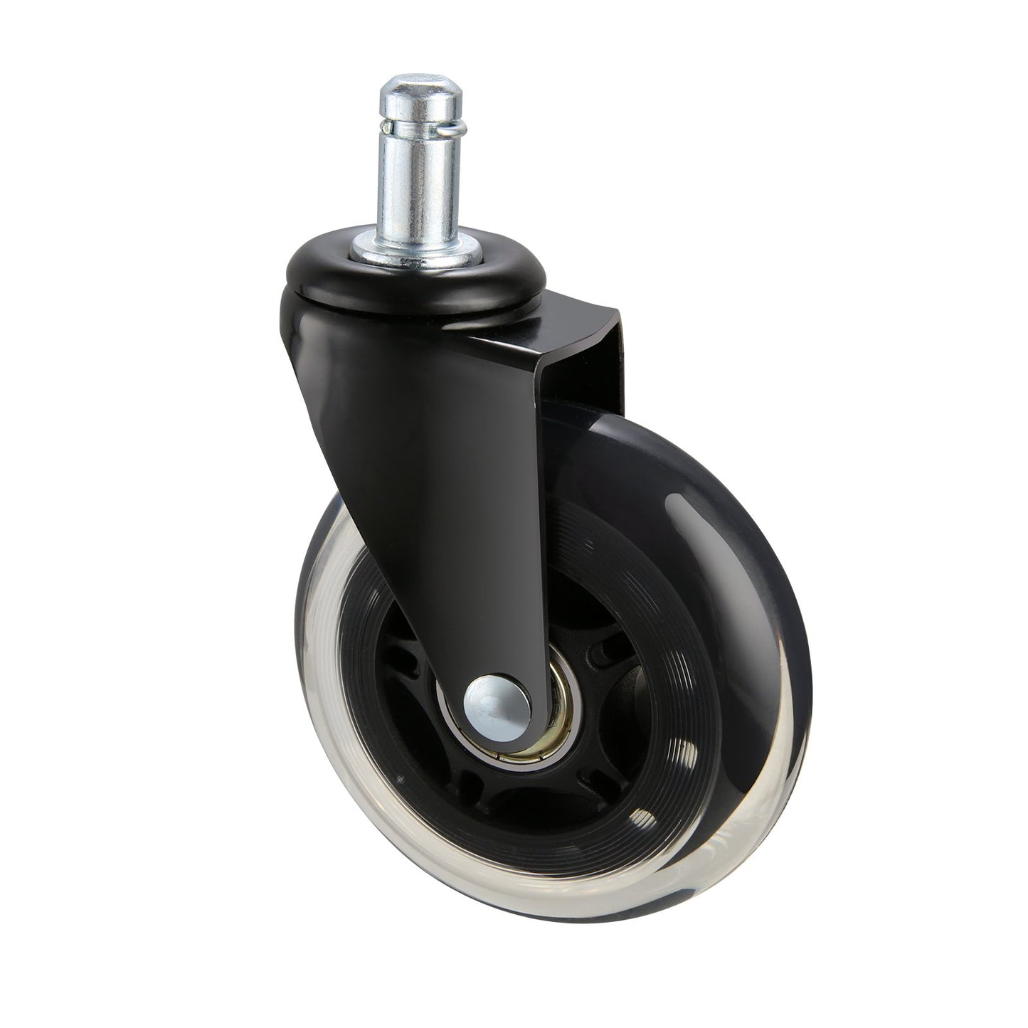 Office Chair Wheels, Set of 5, 76.2 mm Caster Wheels Replacement for Hardwood Floors and Carpet, Heavy Duty Computer Gaming Desk Casters with 59 kg Load Capacity, Universal Fit for Most Chairs