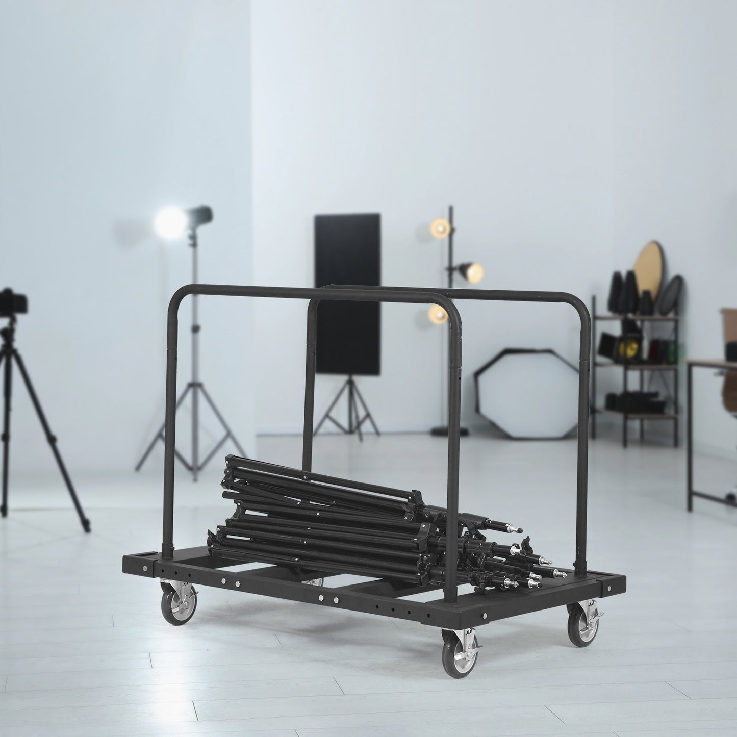 Drywall Cart, 1800 LBS Panel Dolly Cart with 45.28" x 29.13" Deck and 5" Swivel Wheels, Heavy-Duty Drywall Sheet Cart, Handling Wall Panel, Sheetrock, Lumber, for Garage, Home, Warehouse