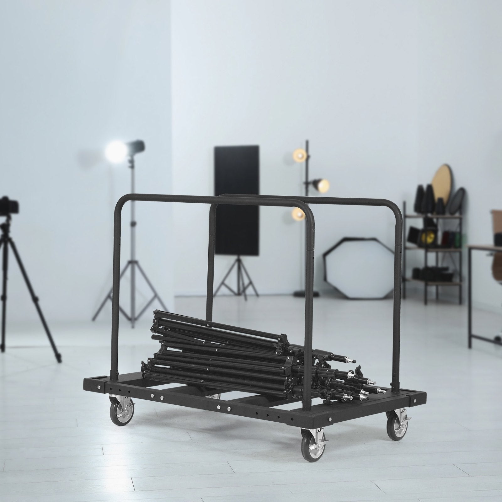 Drywall Cart, 1800 LBS Panel Dolly Cart with 45.28" x 29.13" Deck and 5" Swivel Wheels, Heavy-Duty Drywall Sheet Cart, Handling Wall Panel, Sheetrock, Lumber, for Garage, Home, Warehouse