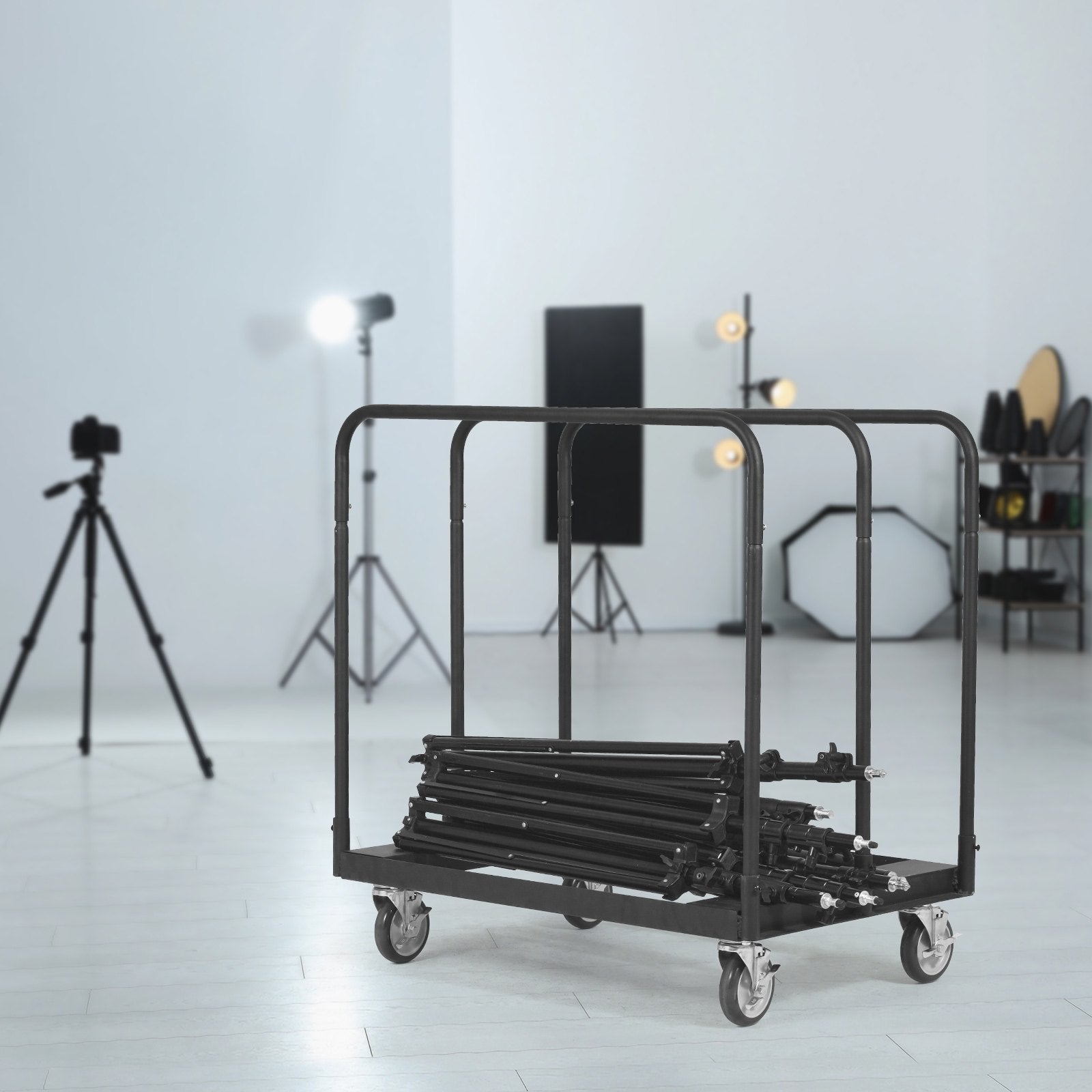 Drywall Cart, 1500 LBS Panel Dolly Cart with 36.02" x 24.02" Deck and 5" Swivel Wheels, Heavy-Duty Drywall Sheet Cart, Handling Wall Panel, Sheetrock, Lumber, for Garage, Home, Warehouse