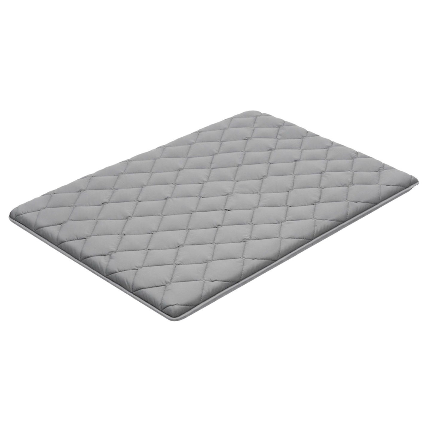 Japanese Tatami Mat, Full Size Foldable Japanese Tatami Mattress, Futon Mattress with Storage Bag & Fastener, 9-Layer Floor Mat for Sleeping, Dorm, Meditation, Yoga, 2032 x 1372 x 89 mm, Gray
