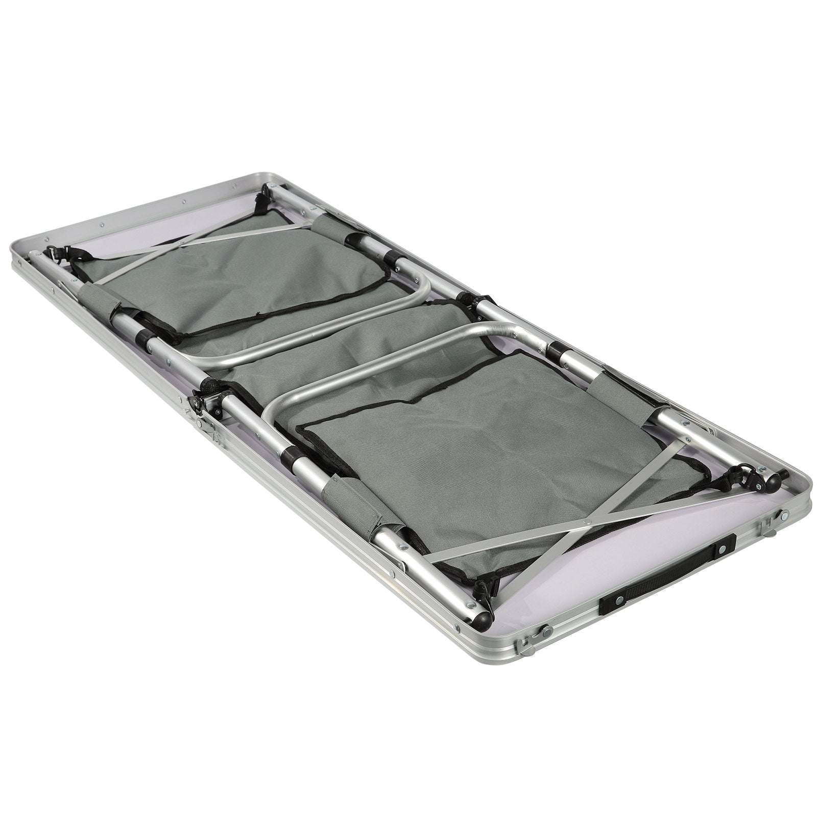 Camping Kitchen Table, Quick set-up Folding Camping Table with A Carrying Bag, 3 Adjustable Heights, MDF Camping Table, Ideal for Outdoor Picnics, BBQs, Camping, RV Traveling