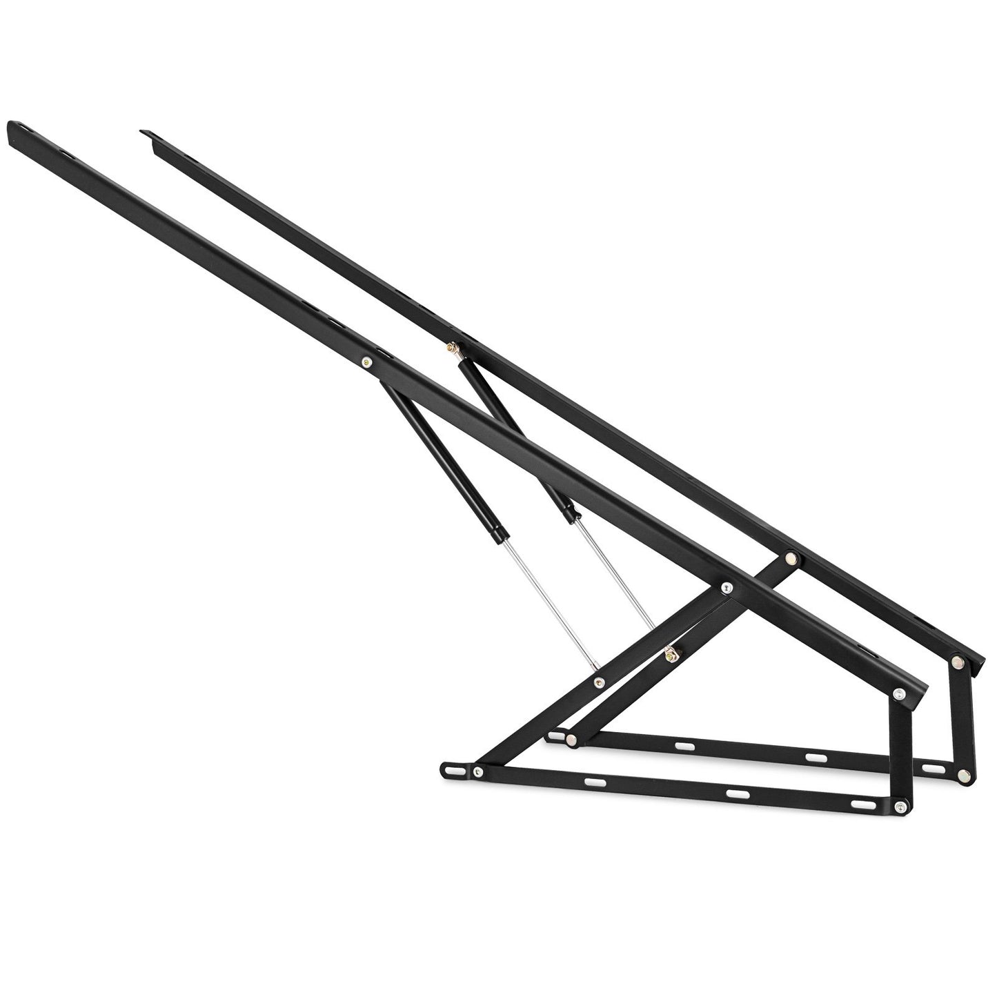 Pair of 5FT Pneumatic Mechanism Heavy Duty Gas Spring Kit for Box Bed Sofa Storage Space Saving DIY Project Lifter Lift Up Hardware Black