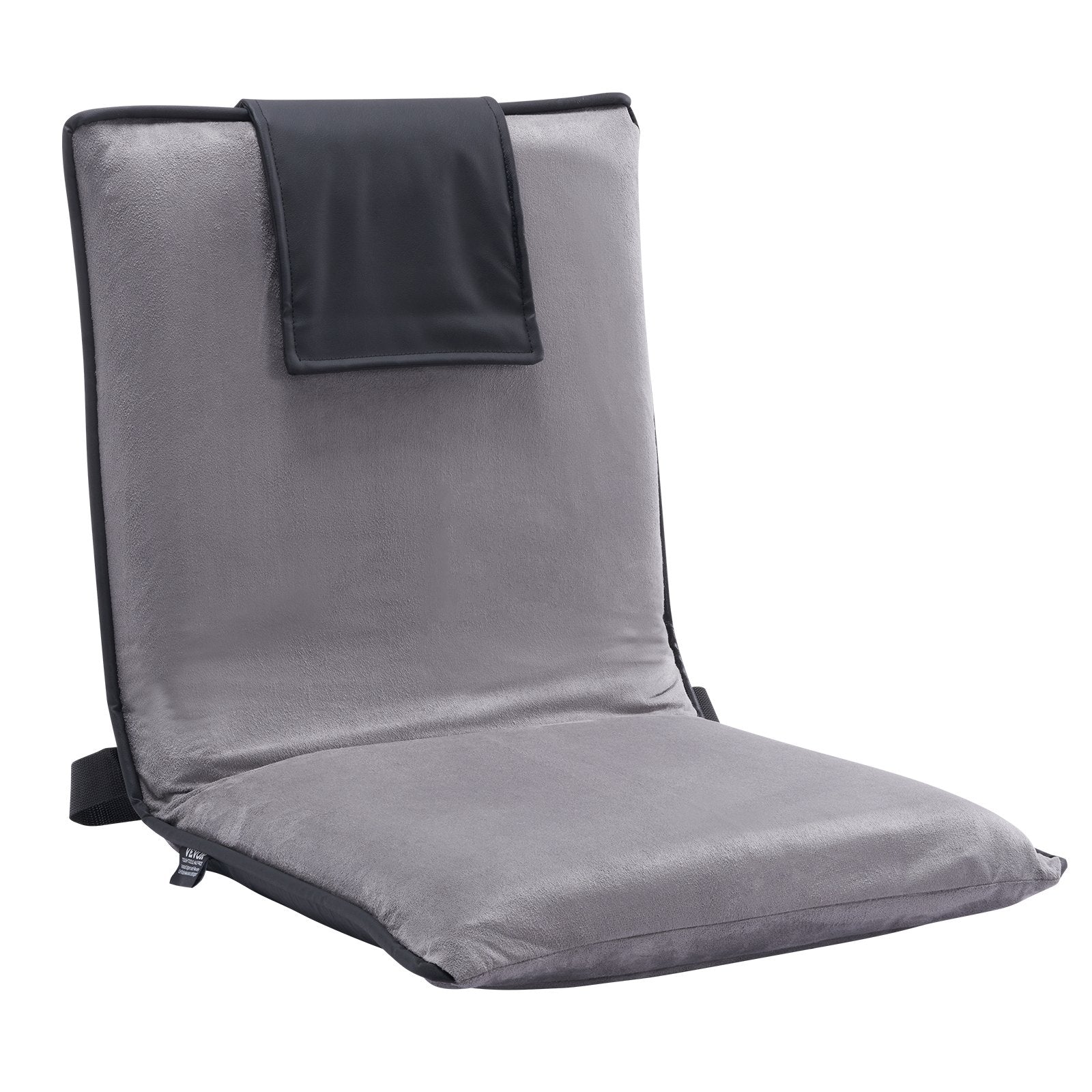 Floor Chair, 6-Position Adjustable Meditation Chair with Back Support, Folding Sofa Chair for Reading TV Watching and Gaming, Portable Floor Seat Lounge Sofa Chair for Kids Teens Adults, Gray