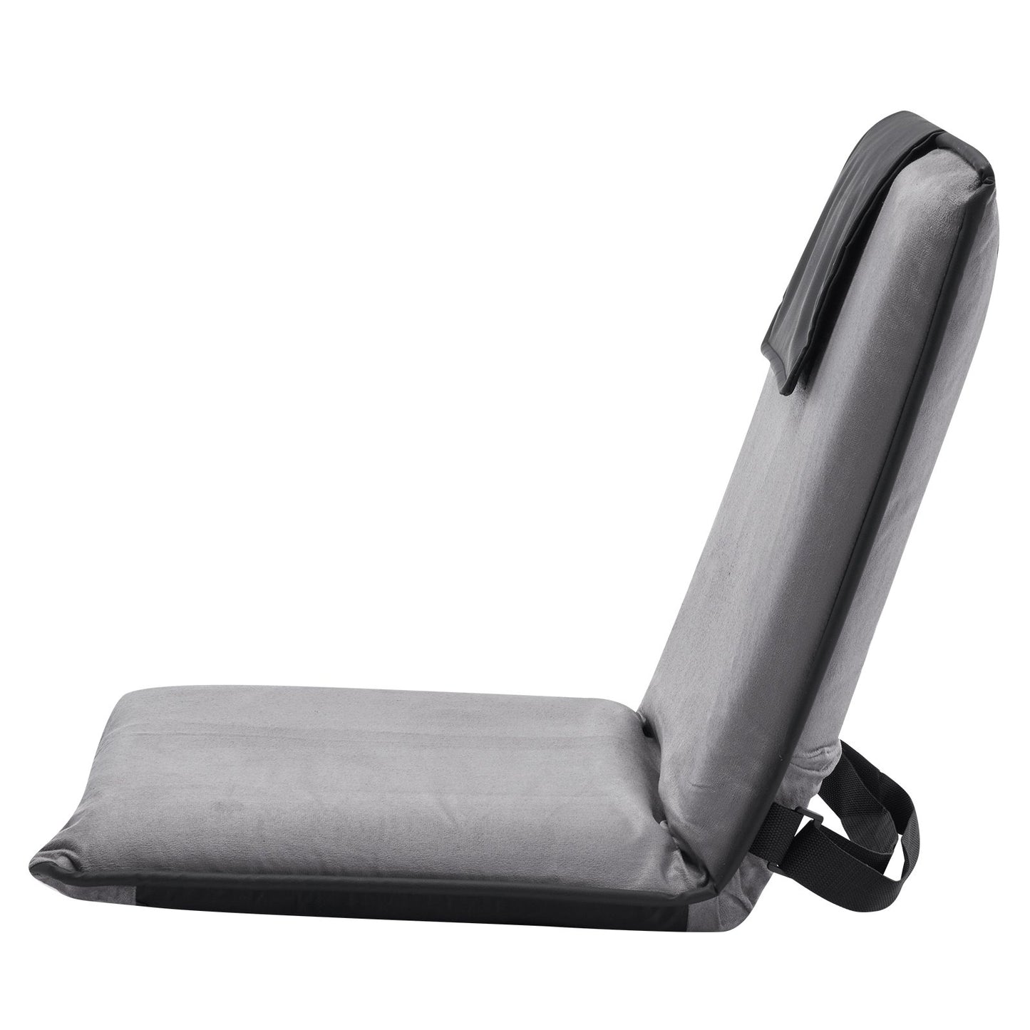 Floor Chair, 6-Position Adjustable Meditation Chair with Back Support, Folding Sofa Chair for Reading TV Watching and Gaming, Portable Floor Seat Lounge Sofa Chair for Kids Teens Adults, Gray