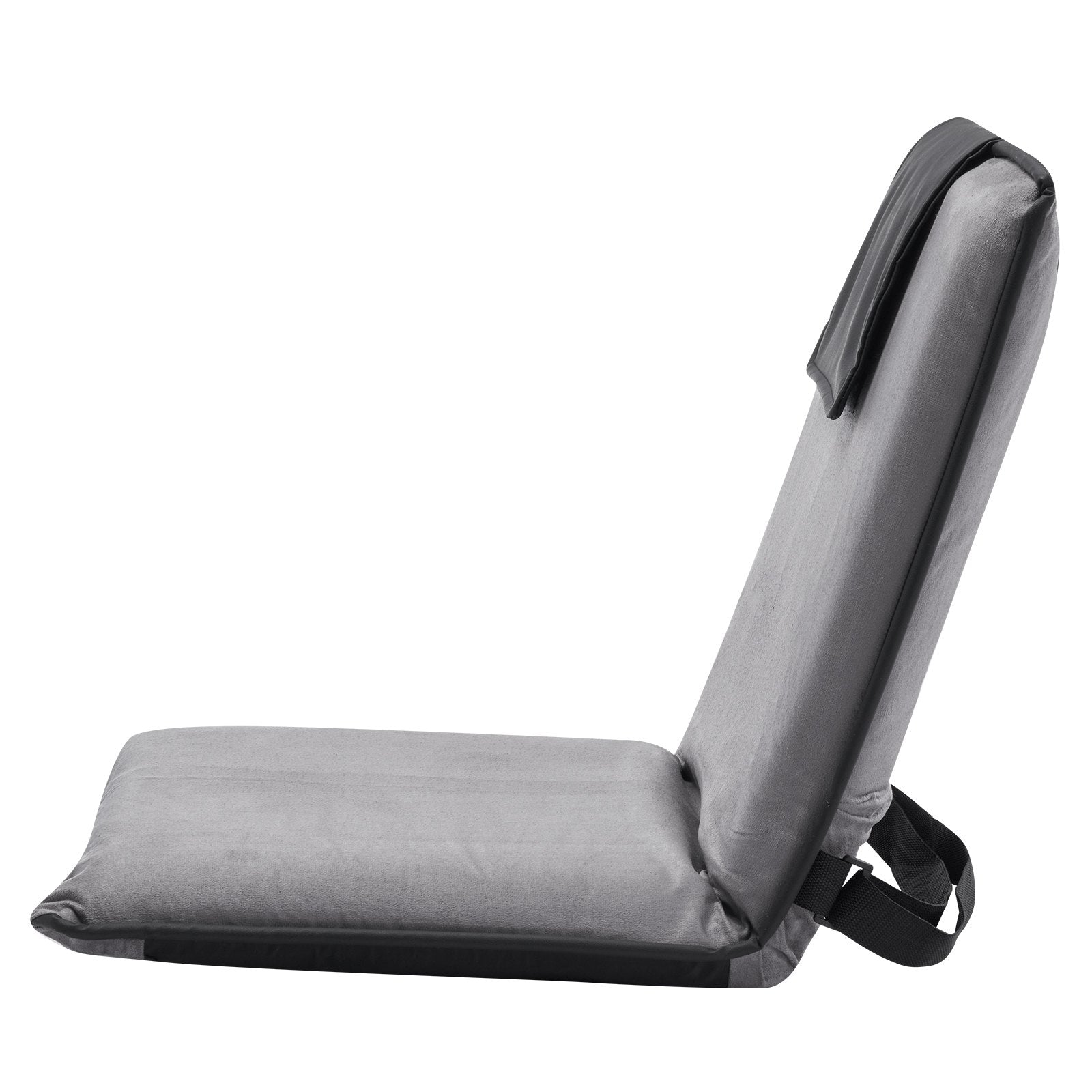 Floor Chair, 6-Position Adjustable Meditation Chair with Back Support, Folding Sofa Chair for Reading TV Watching and Gaming, Portable Floor Seat Lounge Sofa Chair for Kids Teens Adults, Gray