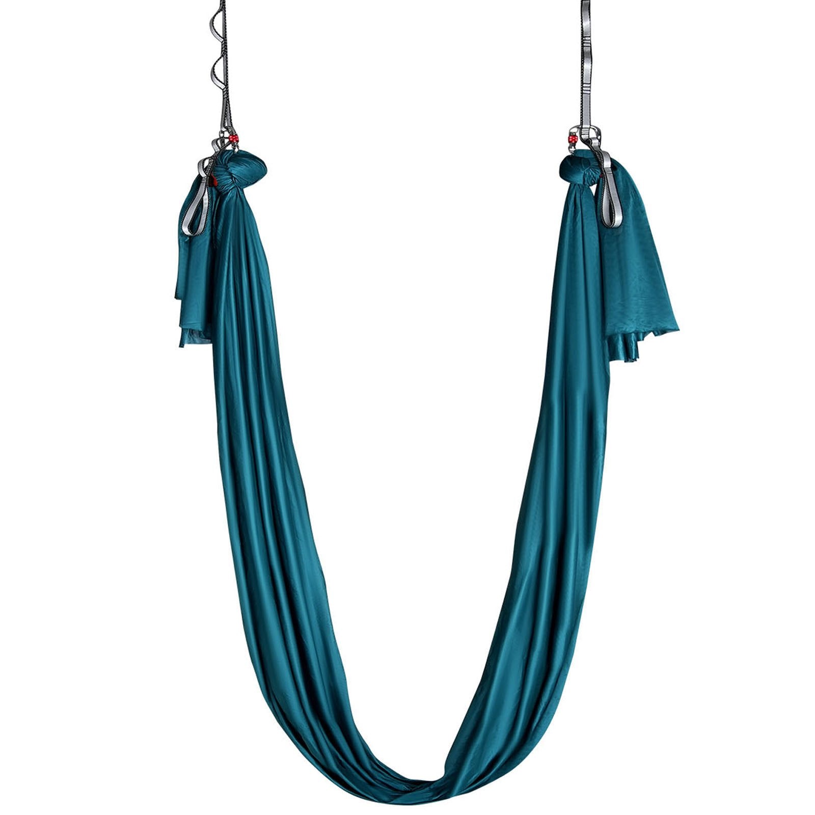 Aerial Yoga Hammock & Swing, 5 m Length Aerial Yoga Starter Kit with 100gsm Nylon Fabric, Full Rigging Hardware & Easy Set-up Guide, Antigravity Flying for All Levels Fitness Bodybuilding, Green