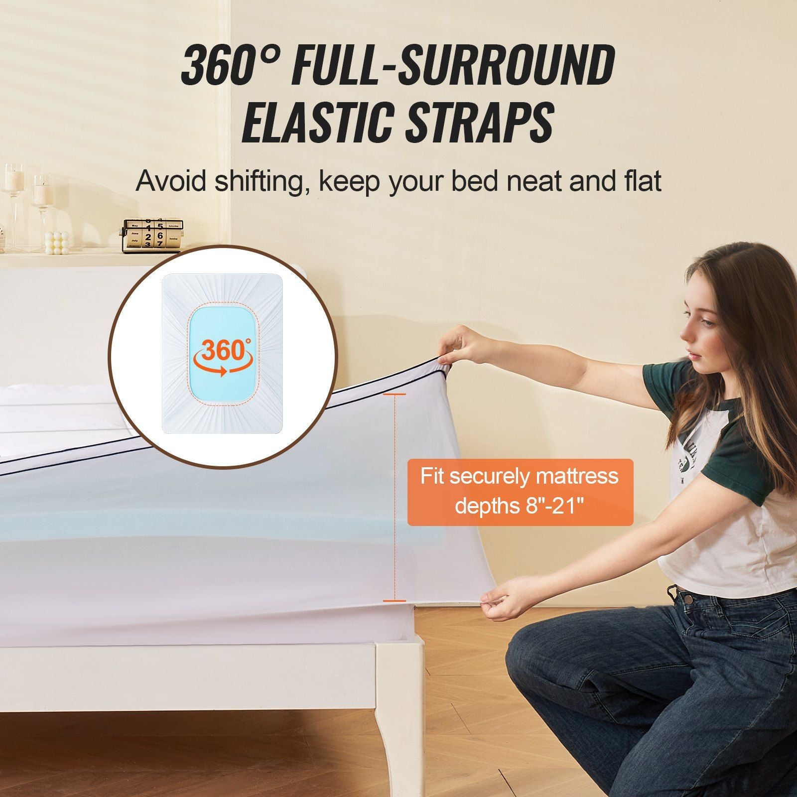 Mattress Topper, Queen Size, 76.2 mm Thickness, Memory Foam, Fiber Fill, Detachable & Washable, Ergonomically Designed for Pressure Relief, Comfortable Cooling & Breathable, for Hot Sleepers