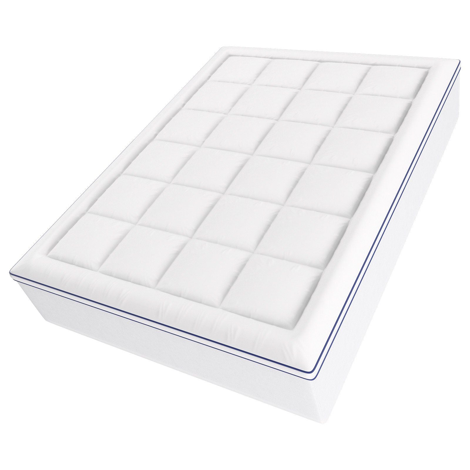 Mattress Topper, Queen Size, 76.2 mm Thickness, Memory Foam, Fiber Fill, Detachable & Washable, Ergonomically Designed for Pressure Relief, Comfortable Cooling & Breathable, for Hot Sleepers
