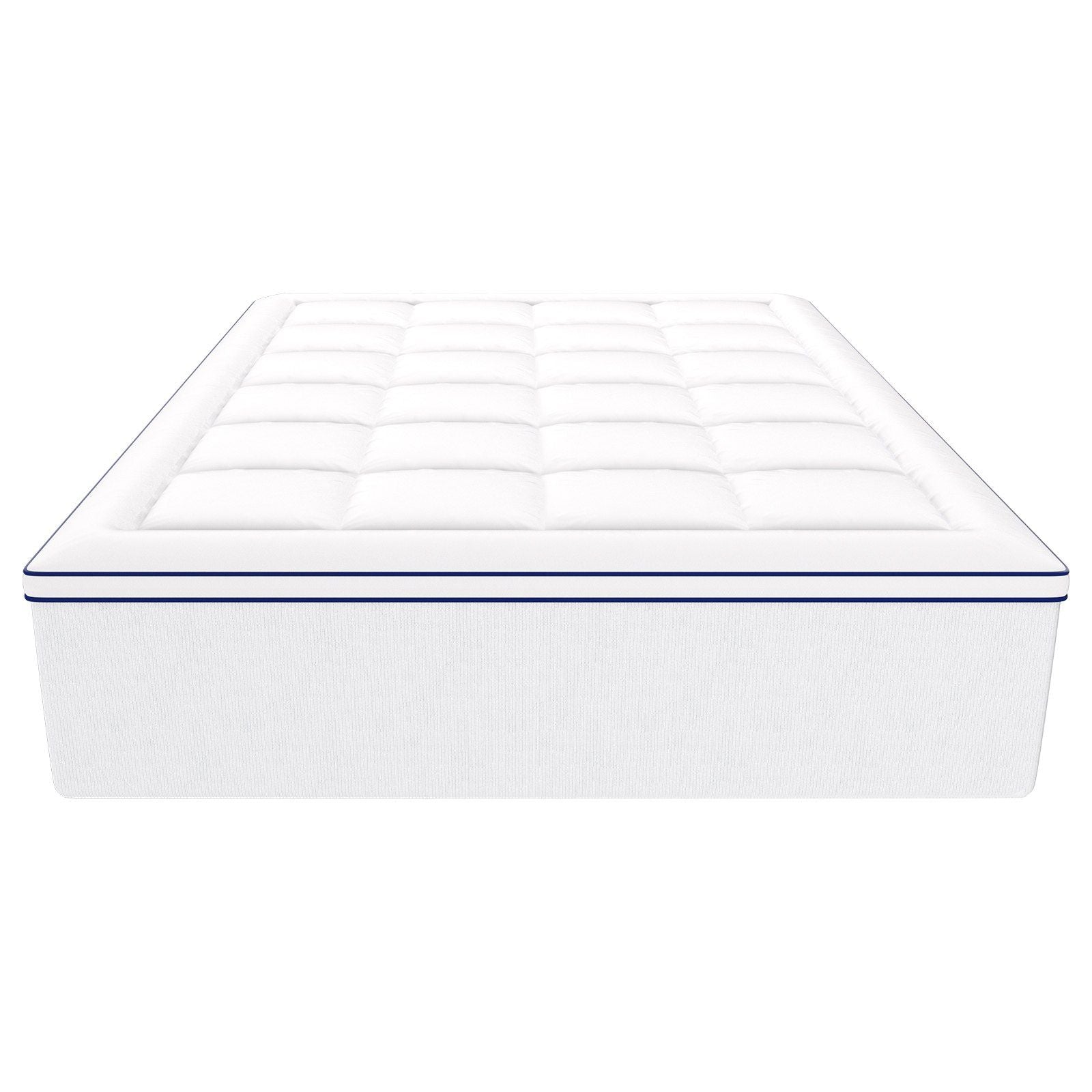 Mattress Topper, Queen Size, 76.2 mm Thickness, Memory Foam, Fiber Fill, Detachable & Washable, Ergonomically Designed for Pressure Relief, Comfortable Cooling & Breathable, for Hot Sleepers