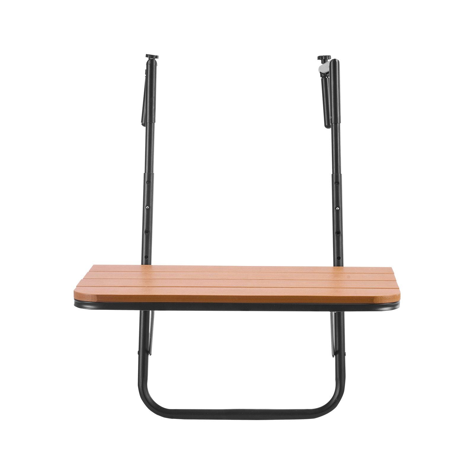 Balcony Hanging Table, 595 x 400 mm Folding Balcony Railing Table, Outdoor Balcony Bar Table for Railings, 4-Level Adjustable, Fit Railing from 1" to 8.27", Serving Table for Patio & Deck