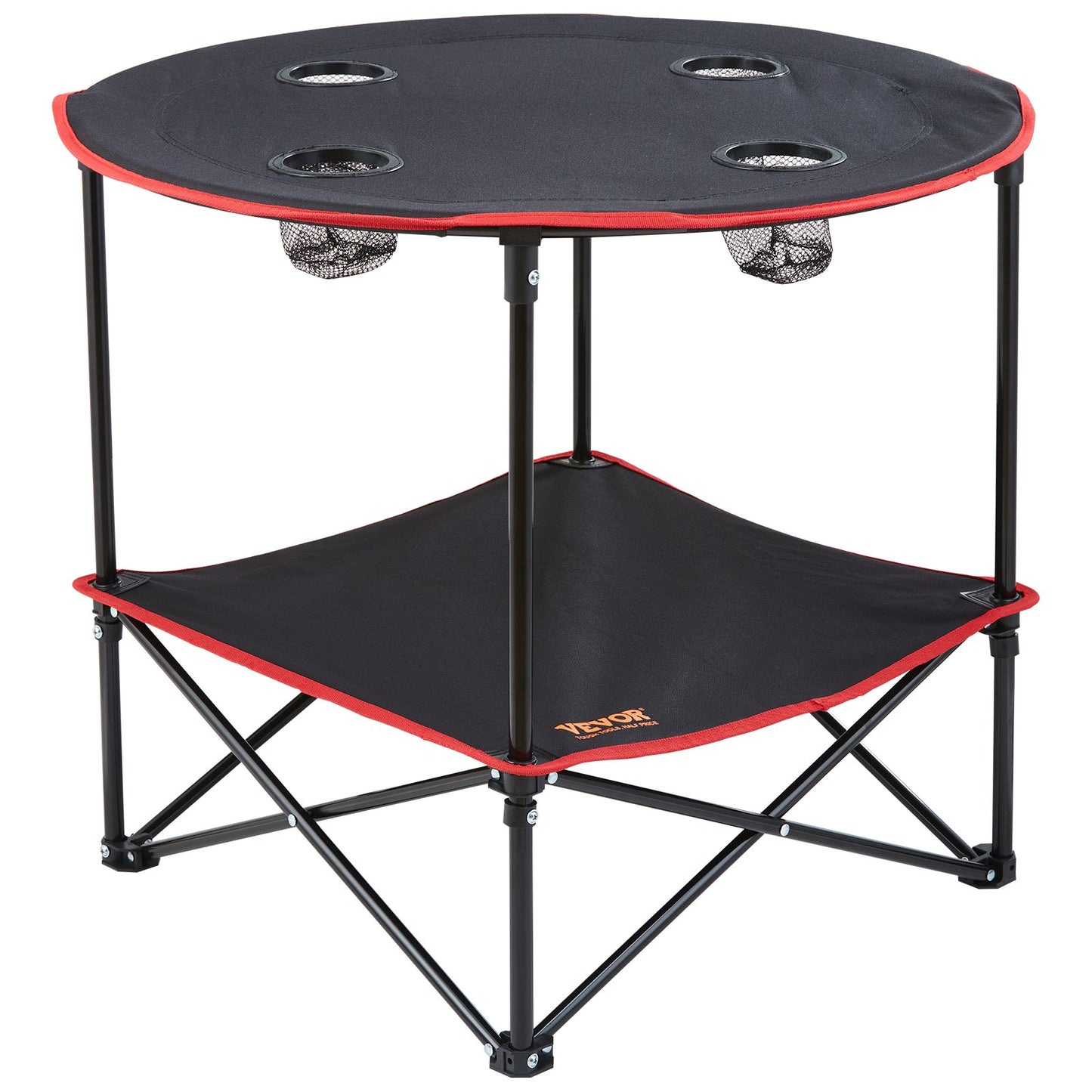 Folding Camping Table, Outdoor Portable Side Tables, Lightweight Fold Up Table, 600D Oxford Fabric & Steel Ultra Compact Work Table with Large Storage & Carry Bag, For Beach Picnic, 28.3"x24"