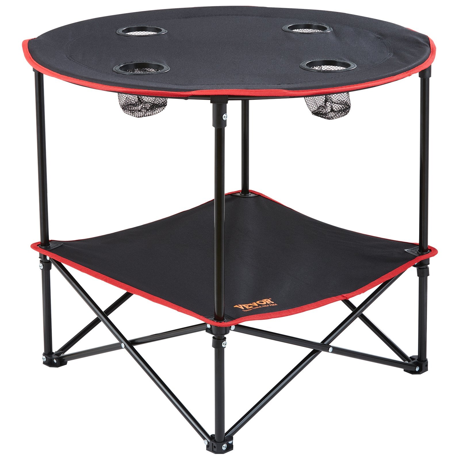 Folding Camping Table, Outdoor Portable Side Tables, Lightweight Fold Up Table, 600D Oxford Fabric & Steel Ultra Compact Work Table with Large Storage & Carry Bag, For Beach Picnic, 28.3"x24"