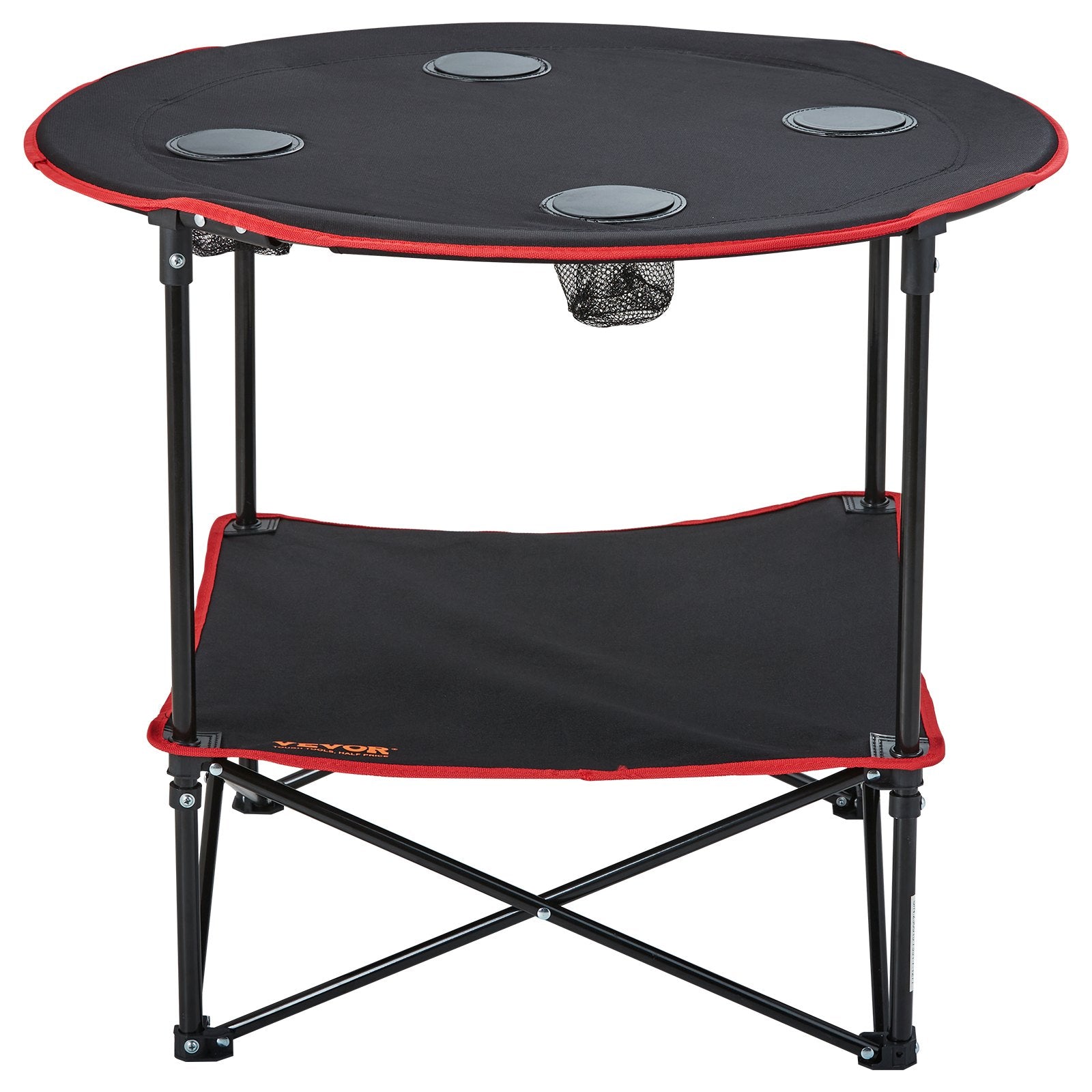 Folding Camping Table, Outdoor Portable Side Tables, Lightweight Fold Up Table, 600D Oxford Fabric & Steel Ultra Compact Work Table with Large Storage & Carry Bag, For Beach Picnic, 28.3"x24"