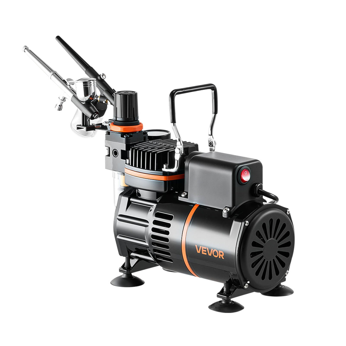Airbrush Kit, 1/6 HP, Air Brush Kit with Air Compressor