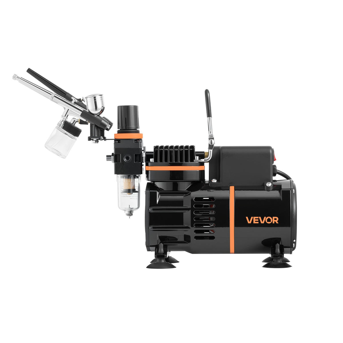 Airbrush Kit, 1/6 HP, Air Brush Kit with Air Compressor