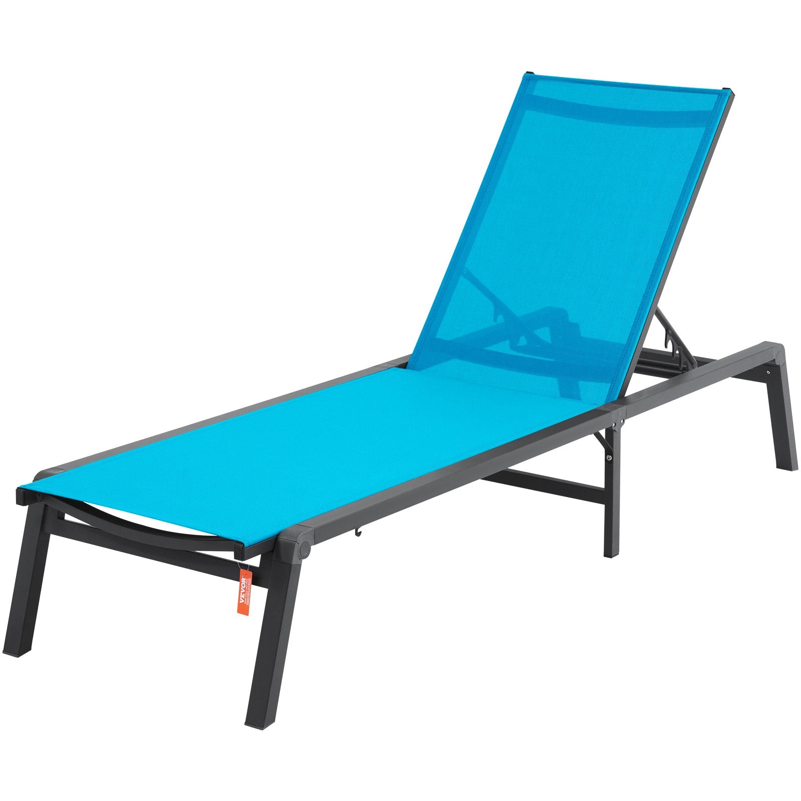 Chaise Lounge Chair Outdoor Patio Lounge Chair Adjustable 5-Position 2 pcs