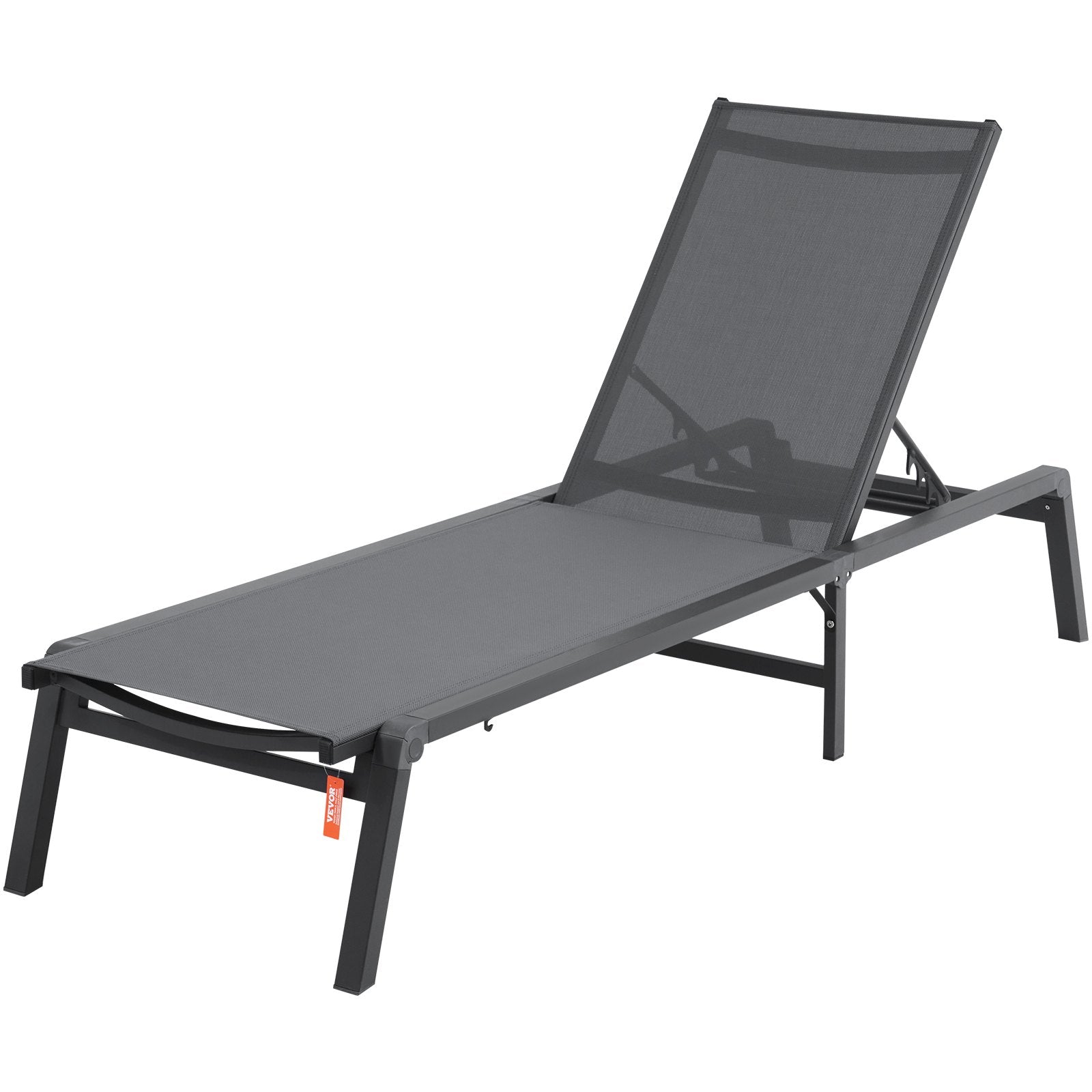 Chaise Lounge Chair Outdoor Patio Lounge Chair Adjustable 5-Position 2 pcs
