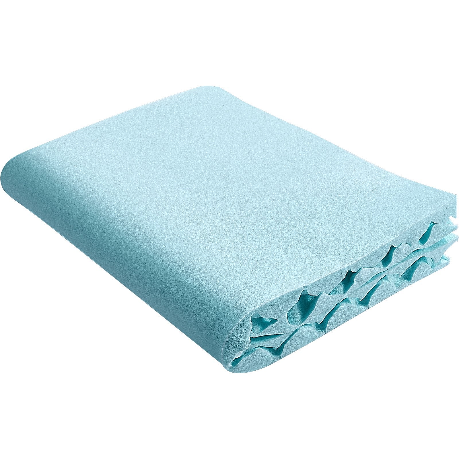 Mattress Topper, Queen Size, 50.8 mm Thickness, Memory Foam Mattress Pad, Cooling Gel Infusion, Compressed Package for Quick Setup, 7 Comfort Zones for Pressure Relief, Comfy Support for Any Bed