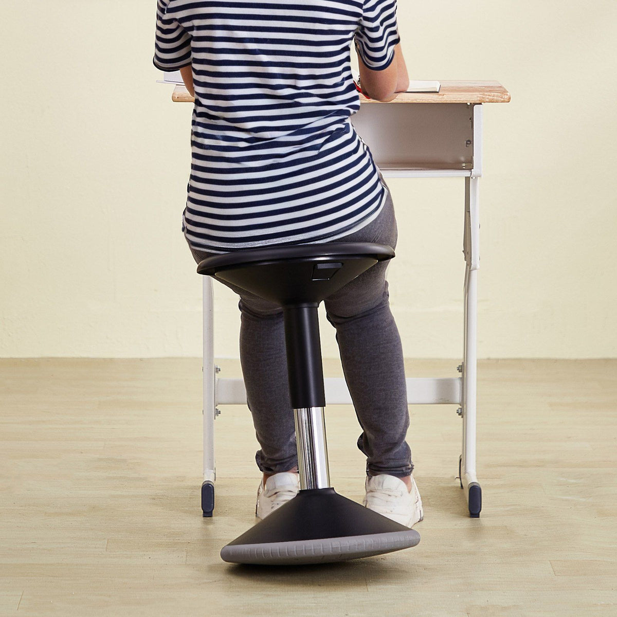 Wobble Chair, Height-Adjustable (15.7-21.7") Active Chair, Black