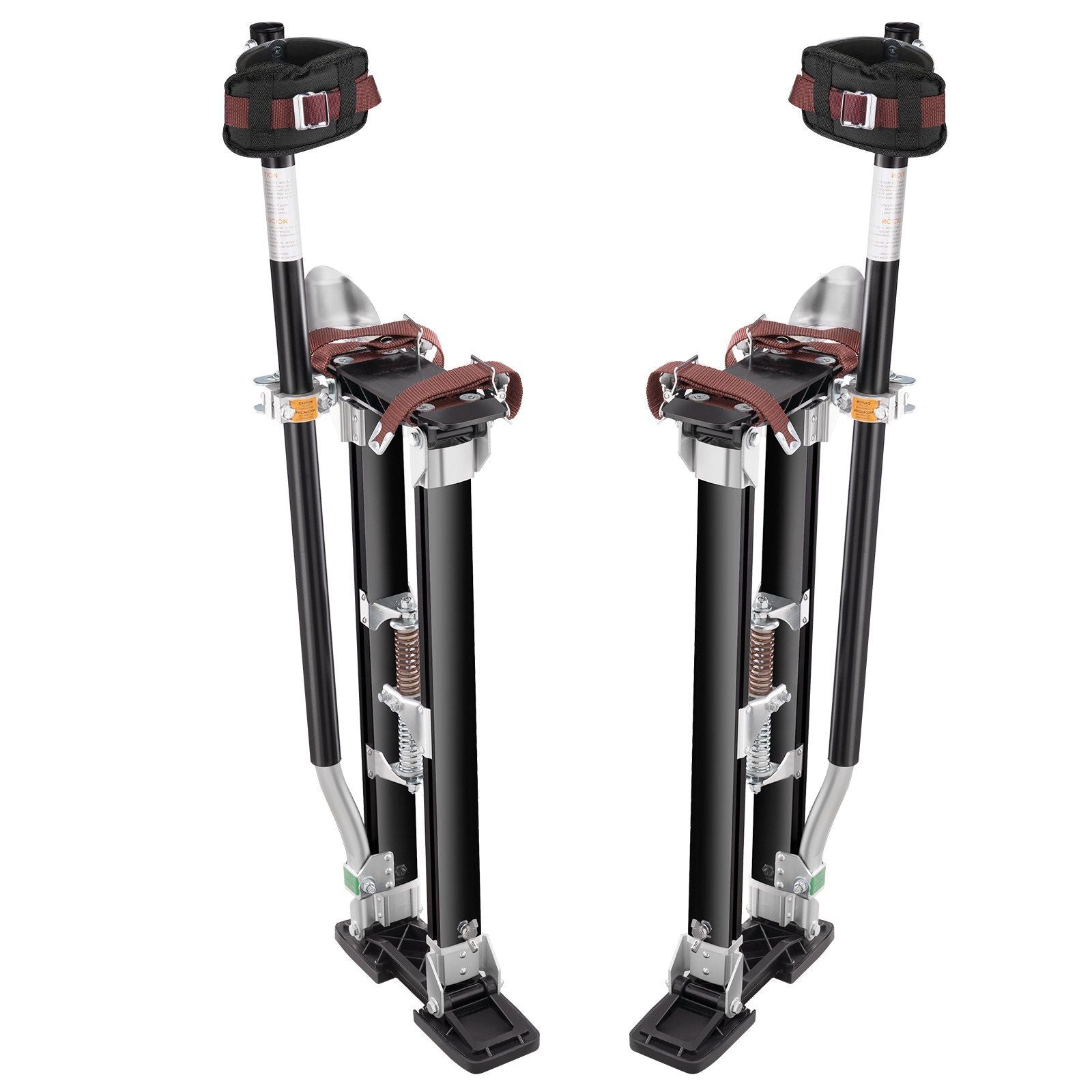 Drywall Stilts, 61-101.6 cm Adjustable Aluminum Tool Stilts with Protective Knee Pads, Durable and Non-slip Work Stilts for Sheetrock Painting, Walking, Taping, Black