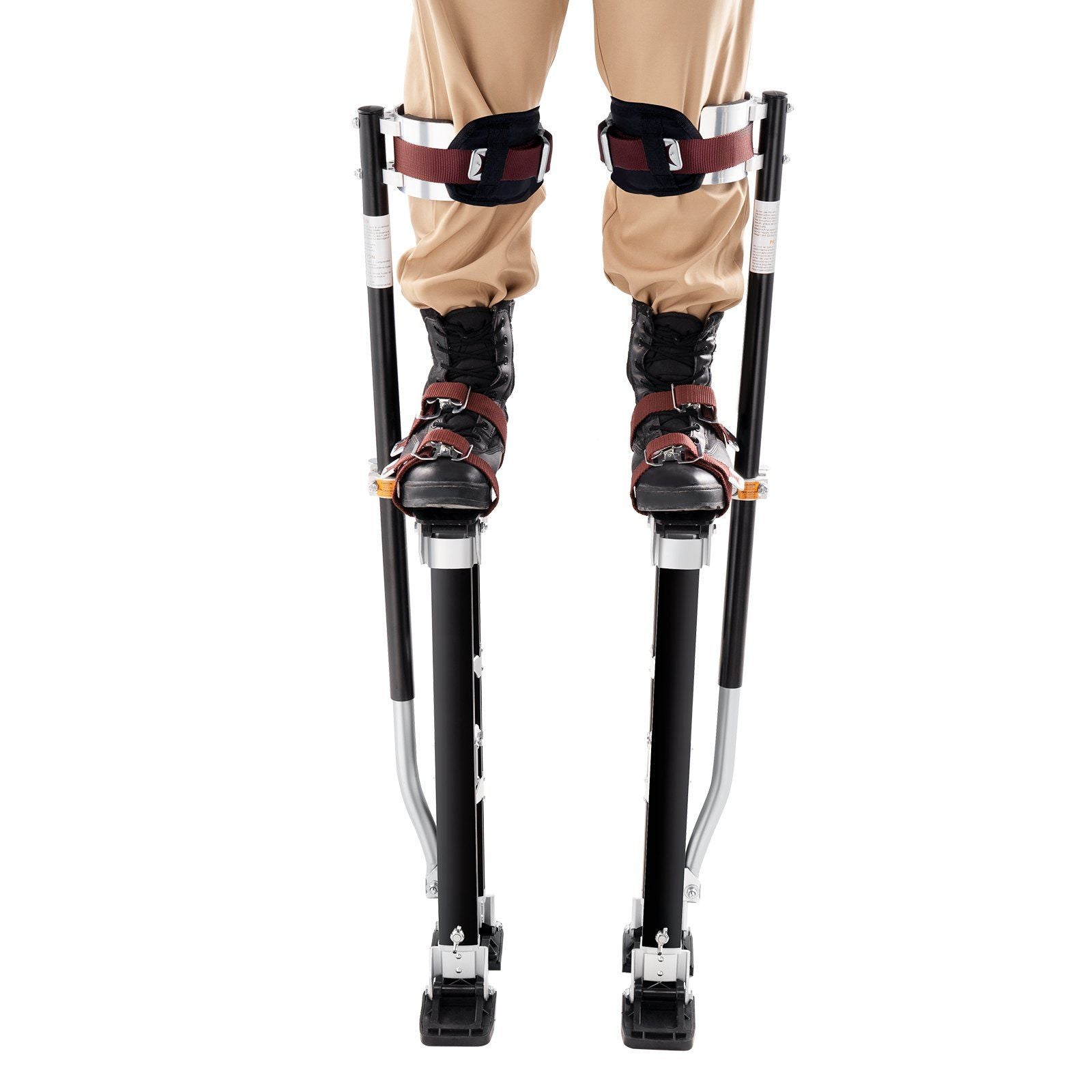 Drywall Stilts, 61-101.6 cm Adjustable Aluminum Tool Stilts with Protective Knee Pads, Durable and Non-slip Work Stilts for Sheetrock Painting, Walking, Taping, Black