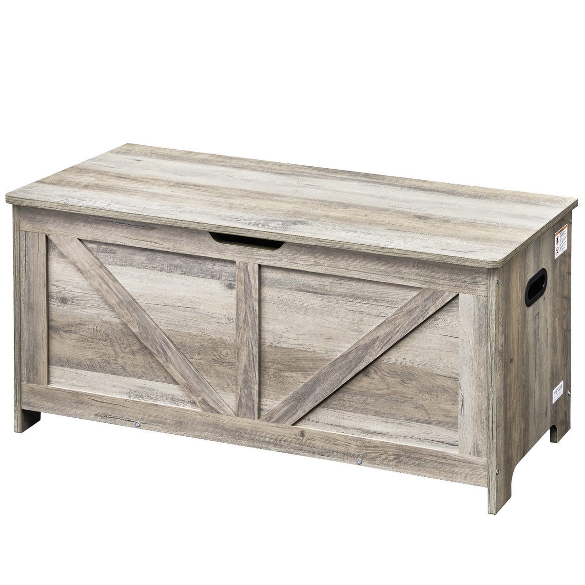 Kids Toy Storage Bench Wooden Toy Box Chest 38.98 x 15.55 x 18.9 in Gray