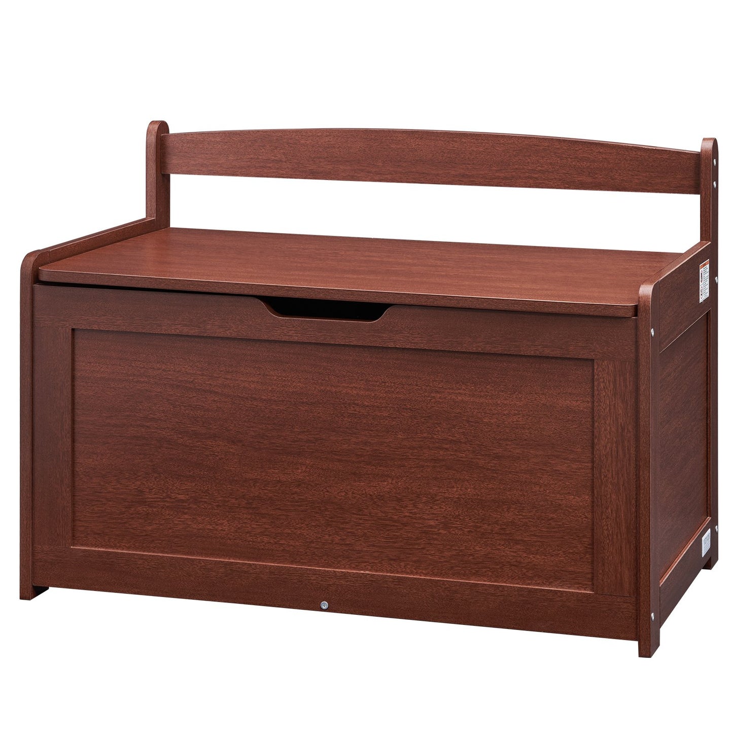 Kids Toy Storage Bench Wooden Toy Box Chest 32.68 x 17.91 x 24.02" Cherry