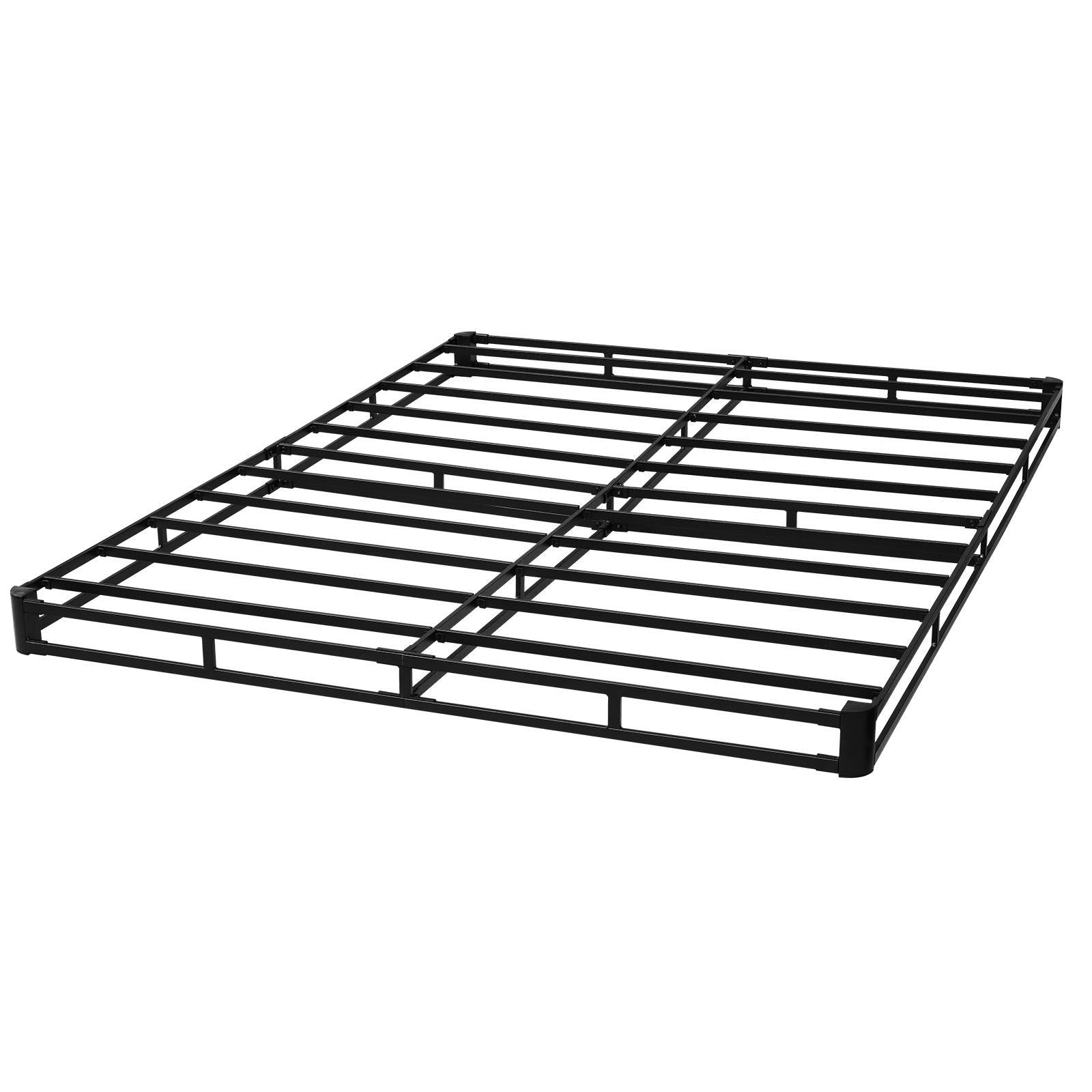 Box Spring, Queen Size Bed Frame with Washable Fabric Cloth, Heavy Duty Metal Frame for Queen Bed, 102 mm Mattress Foundation, 1587.57 kg Max Weight Capacity, Easy Assembly, 2010 x 1510 x 102 mm