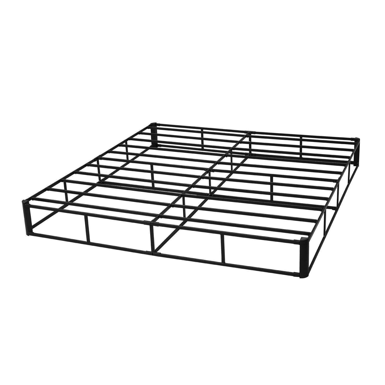 Box Spring, King Size Bed Frame with Washable Fabric Cloth, Heavy Duty Metal Frame for King Bed, 230 mm Mattress Foundation, 1587.57 kg Max Weight Capacity, Easy Assembly, 2010 x 1925 x 230 mm