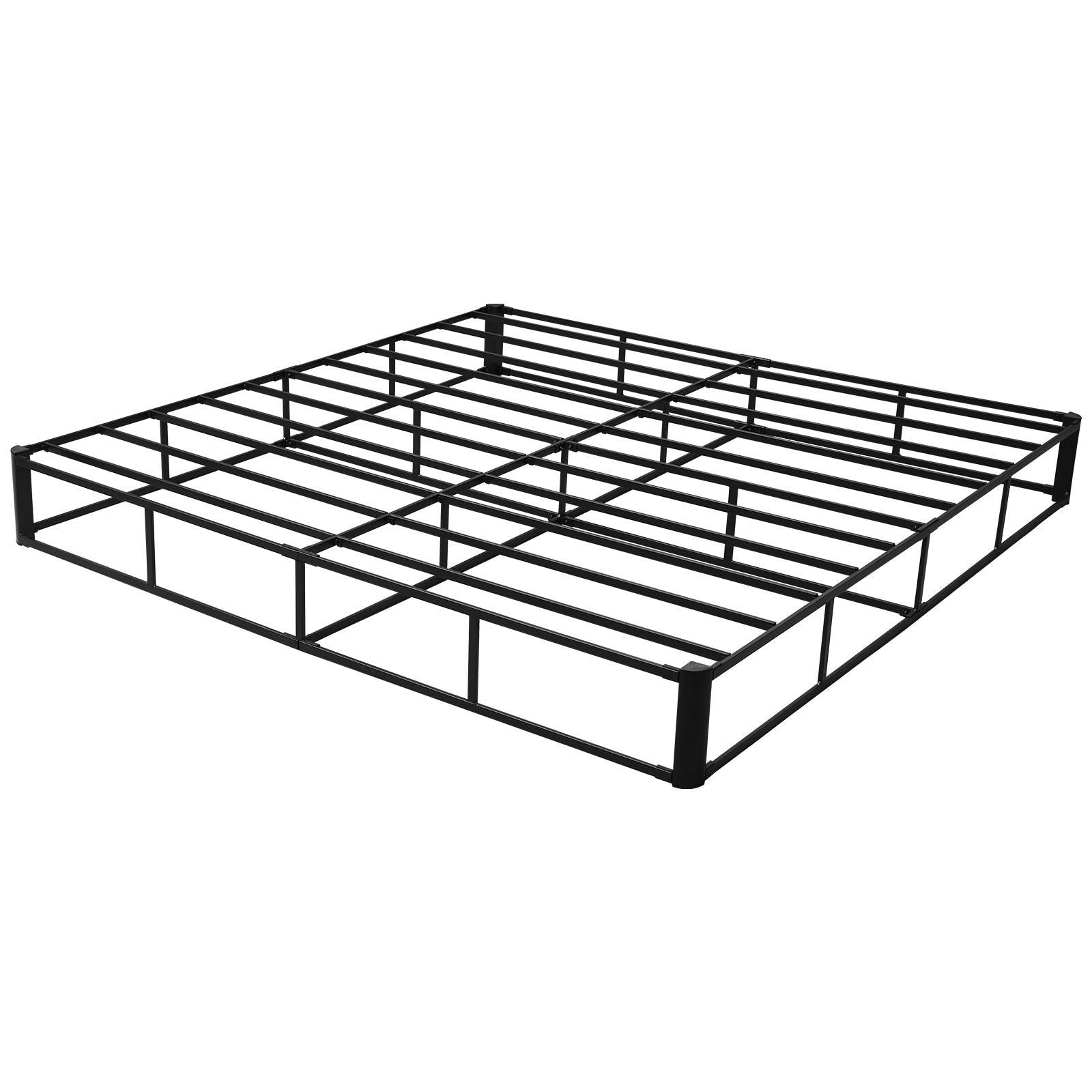 Box Spring, King Size Bed Frame with Washable Fabric Cloth, Heavy Duty Metal Frame for King Bed, 230 mm Mattress Foundation, 1587.57 kg Max Weight Capacity, Easy Assembly, 2010 x 1925 x 230 mm
