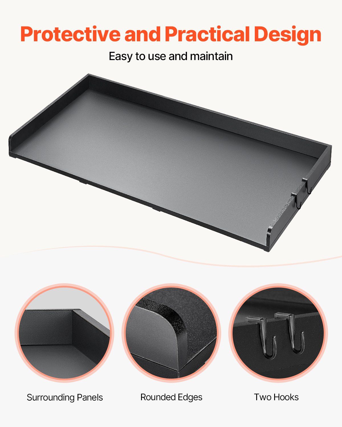 Washer Dryer Countertop, 54" x 27" Wooden Washer and Dryer Countertop, Water-Resistant Laundry Machine Topper Cover with Anti-Slip Pads, for Laundry Room Organization and Storage, Black
