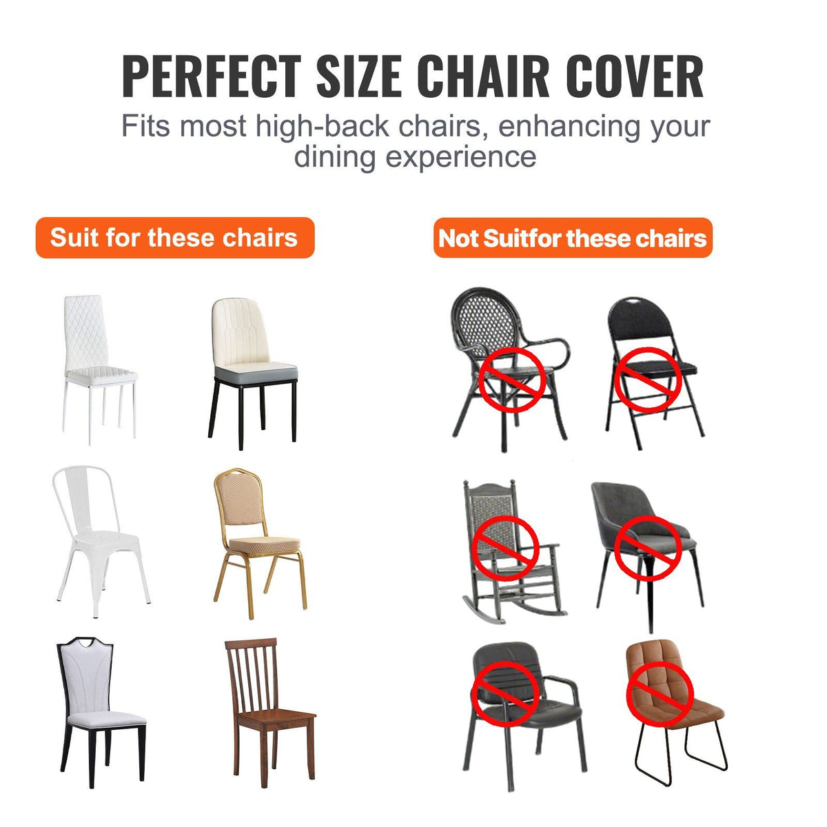 Stretch Spandex Folding Chair Covers, Universal Fitted Chair Cover, Removable Washable Protective Slipcovers, for Wedding, Holiday, Banquet, Party, Celebration, Dining (12PCS White)