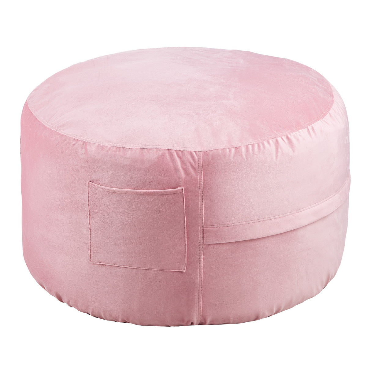 91 cm Round Bean Bag Chair with Removable Cover & Dutch Velvet Pink