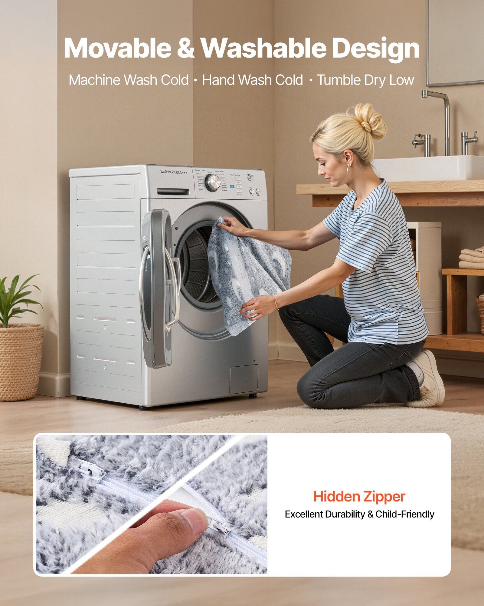 2-in-1 Kids Sofa, Foldable Toddler Soft Couch with Armrests, Glow in the Dark Kids Couch Fold Out with 28D Sponge & Flannel, Convertible Toddler Chair to Lounger for Reading and Gaming, M, Gray
